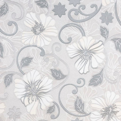 Tapete 3D Blumenmuster Grau - Pazzar.ch