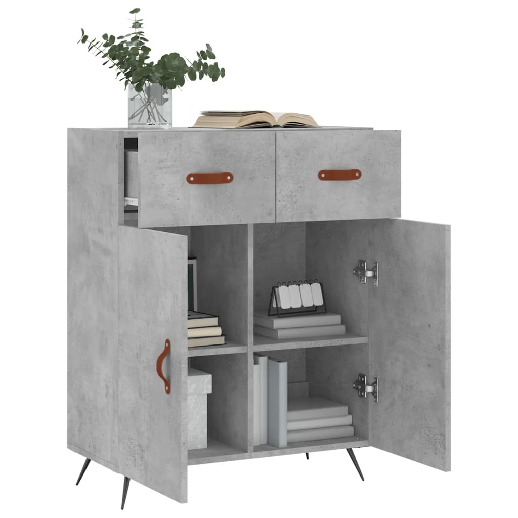 Sideboard Betongrau 69,5x34x90 cm Holzwerkstoff - Pazzar.ch