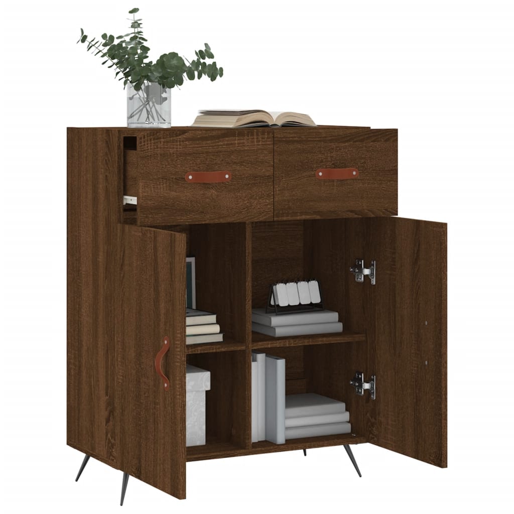 Sideboard Braun Eichen-Optik 69,5x34x90 cm Holzwerkstoff - Pazzar.ch