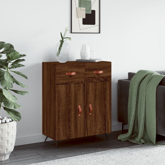 Sideboard Braun Eichen-Optik 69,5x34x90 cm Holzwerkstoff - Pazzar.ch