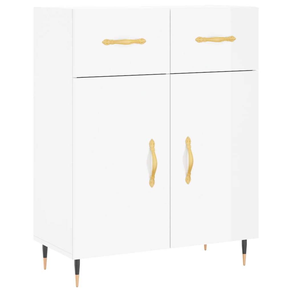 Sideboard Hochglanz-Weiß 69,5x34x90 cm Holzwerkstoff - Pazzar.ch
