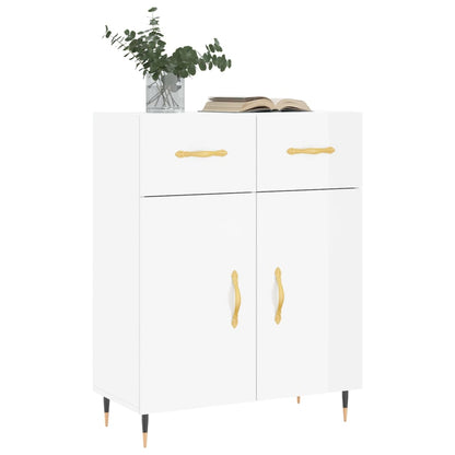 Sideboard Hochglanz-Weiß 69,5x34x90 cm Holzwerkstoff - Pazzar.ch