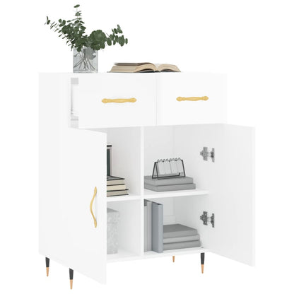 Sideboard Hochglanz-Weiß 69,5x34x90 cm Holzwerkstoff - Pazzar.ch