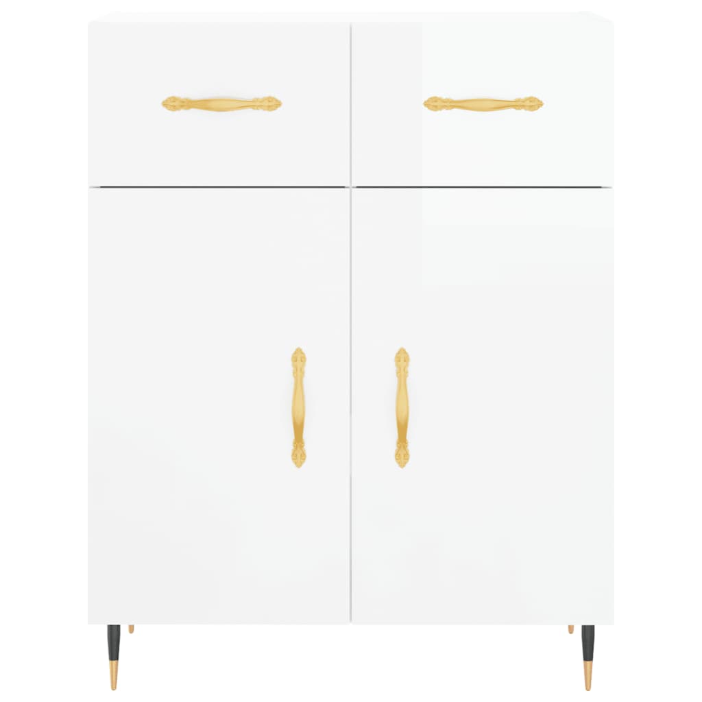 Sideboard Hochglanz-Weiß 69,5x34x90 cm Holzwerkstoff - Pazzar.ch