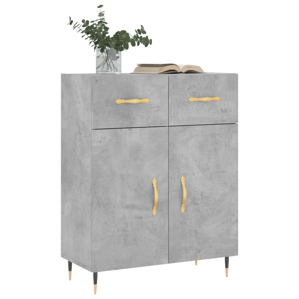 Sideboard Betongrau 69,5x34x90 cm Holzwerkstoff - Pazzar.ch