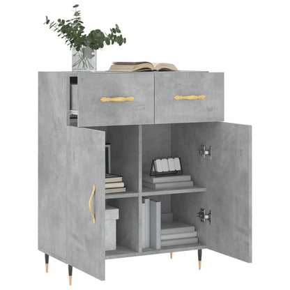 Sideboard Betongrau 69,5x34x90 cm Holzwerkstoff - Pazzar.ch