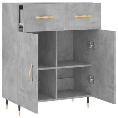 Sideboard Betongrau 69,5x34x90 cm Holzwerkstoff - Pazzar.ch