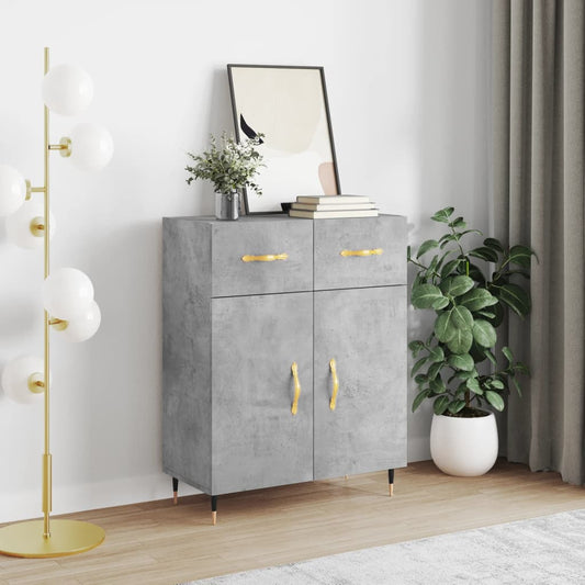 Sideboard Betongrau 69,5x34x90 cm Holzwerkstoff - Pazzar.ch