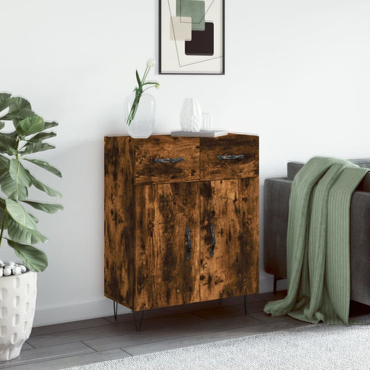 Sideboard Räuchereiche 69,5x34x90 cm Holzwerkstoff - Pazzar.ch