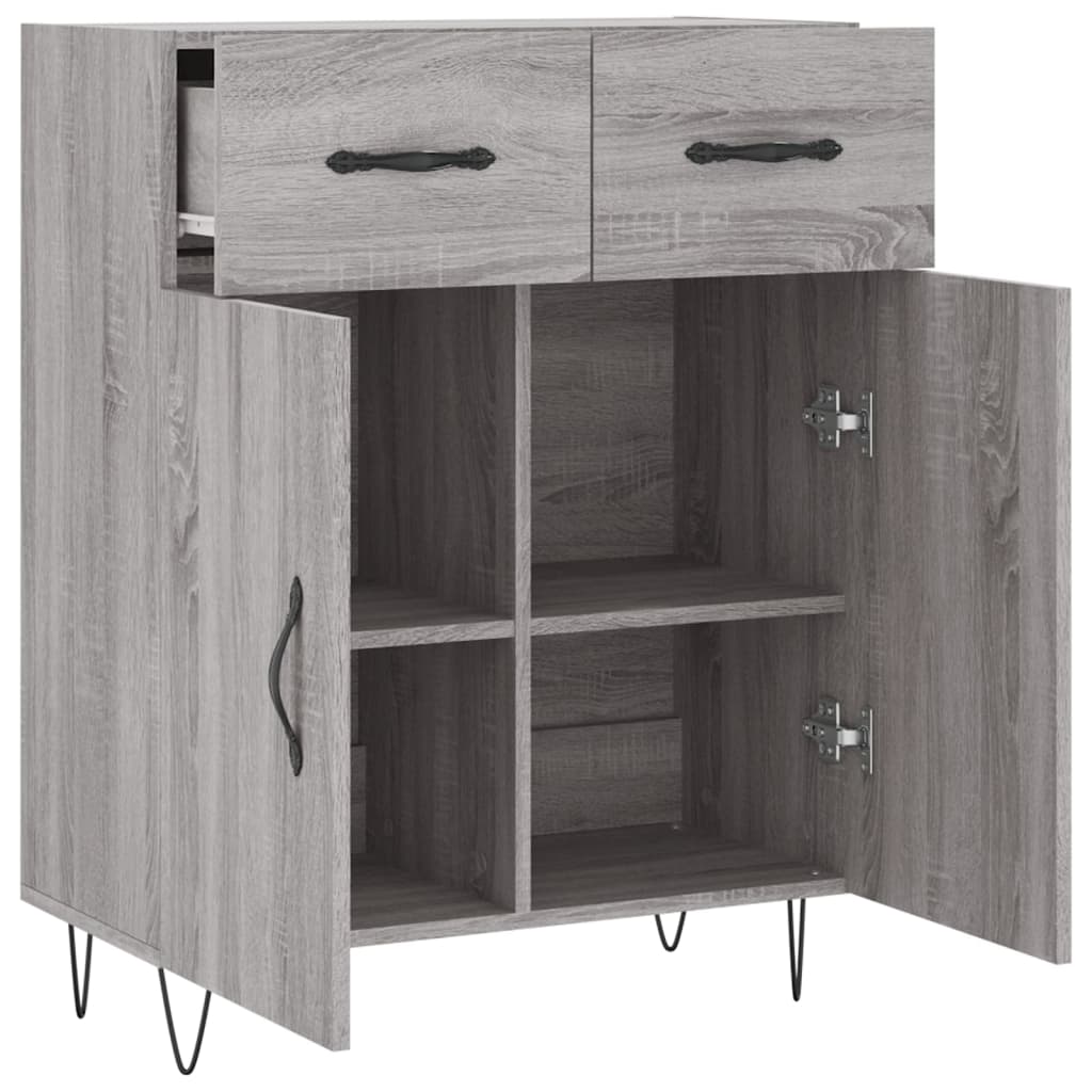 Sideboard Grau Sonoma 69,5x34x90 cm Holzwerkstoff - Pazzar.ch