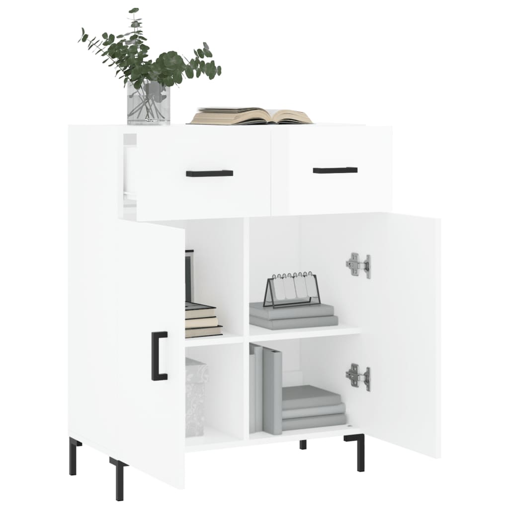 Sideboard Hochglanz-Weiß 69,5x34x90 cm Holzwerkstoff - Pazzar.ch