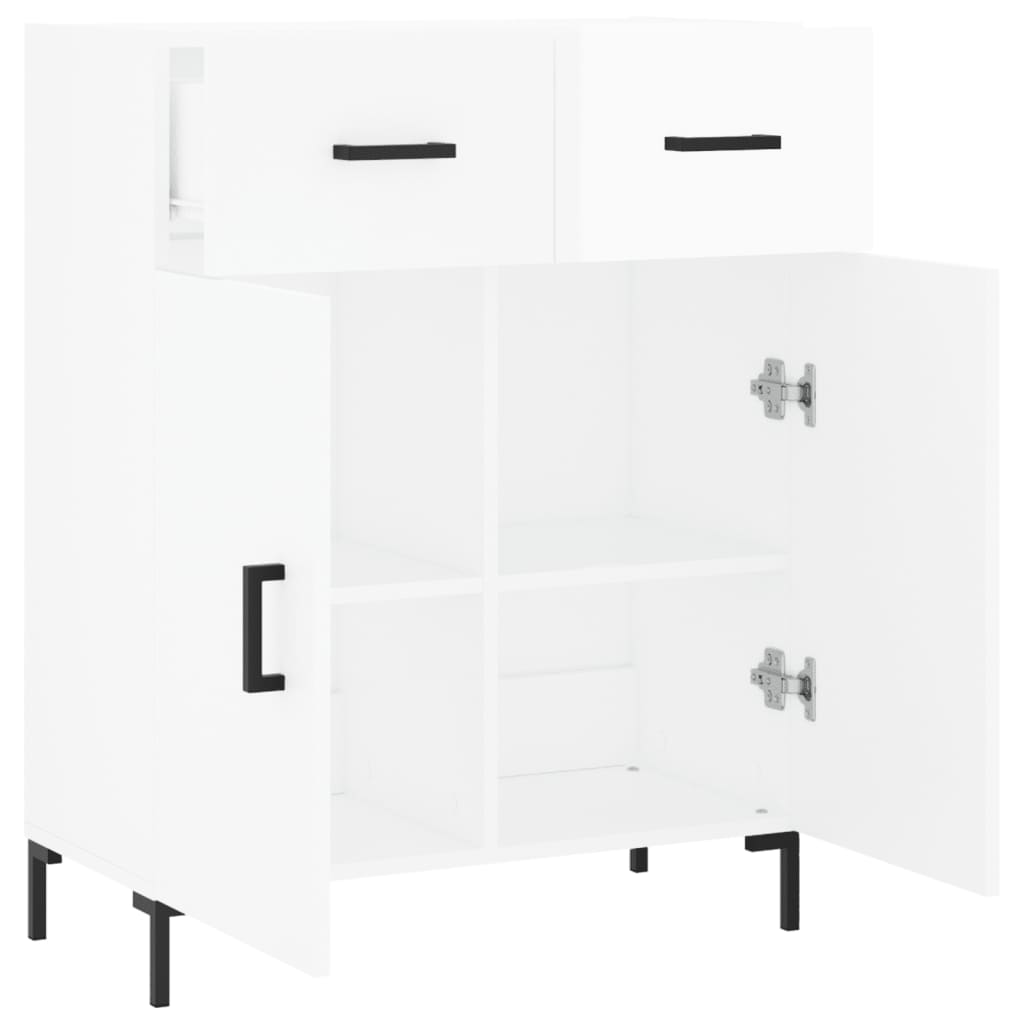 Sideboard Hochglanz-Weiß 69,5x34x90 cm Holzwerkstoff - Pazzar.ch