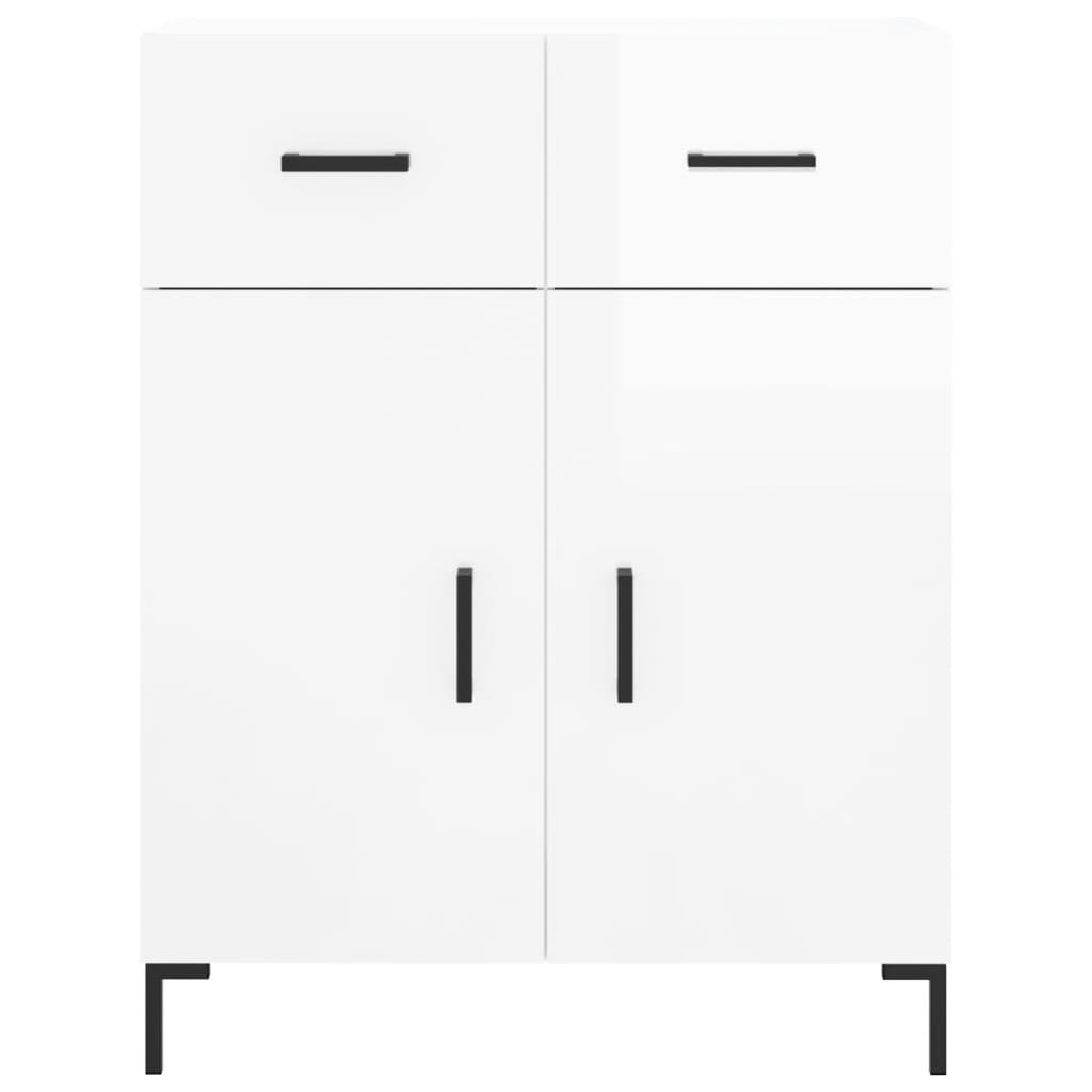 Sideboard Hochglanz-Weiß 69,5x34x90 cm Holzwerkstoff - Pazzar.ch