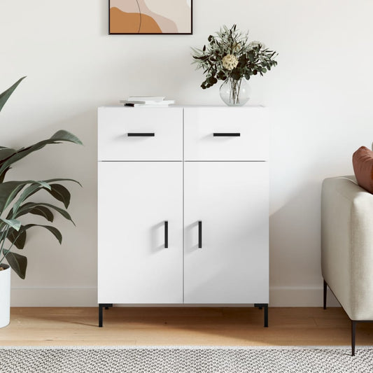 Sideboard Hochglanz-Weiß 69,5x34x90 cm Holzwerkstoff - Pazzar.ch