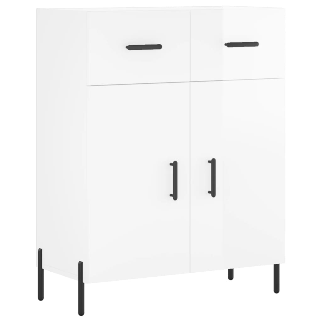 Sideboard Hochglanz-Weiß 69,5x34x90 cm Holzwerkstoff - Pazzar.ch