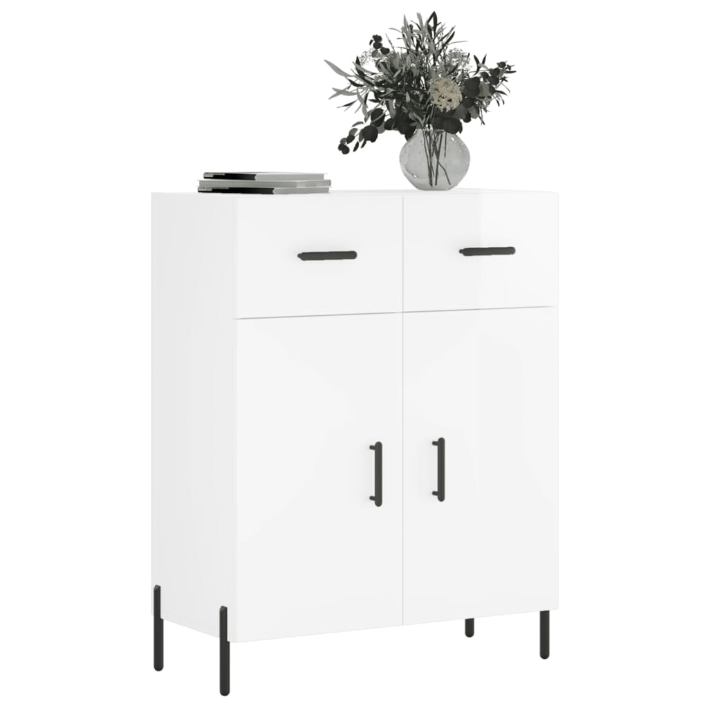 Sideboard Hochglanz-Weiß 69,5x34x90 cm Holzwerkstoff - Pazzar.ch
