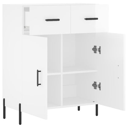 Sideboard Hochglanz-Weiß 69,5x34x90 cm Holzwerkstoff - Pazzar.ch