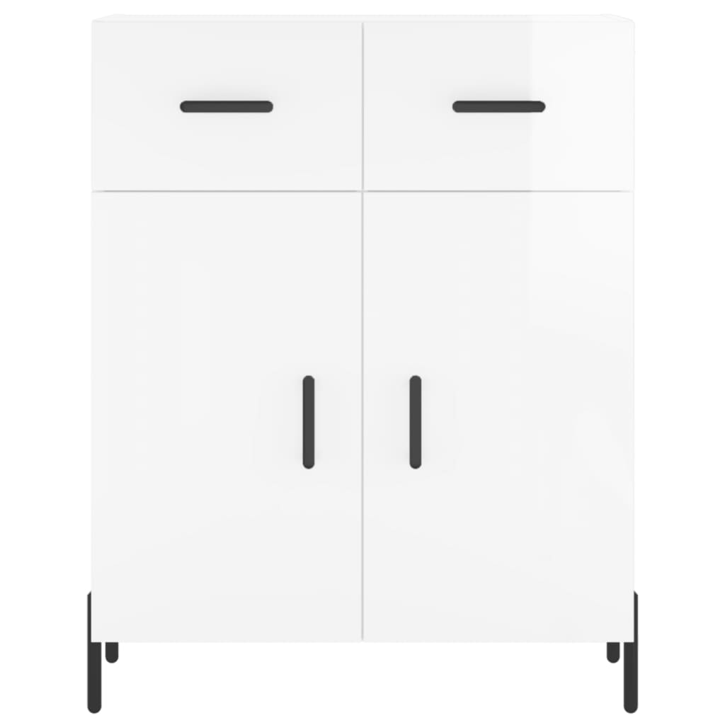 Sideboard Hochglanz-Weiß 69,5x34x90 cm Holzwerkstoff - Pazzar.ch