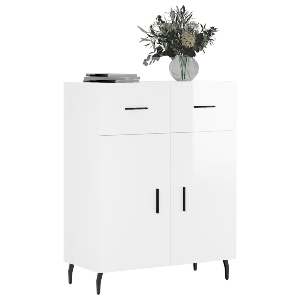 Sideboard Hochglanz-Weiß 69,5x34x90 cm Holzwerkstoff - Pazzar.ch
