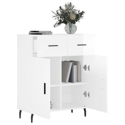 Sideboard Hochglanz-Weiß 69,5x34x90 cm Holzwerkstoff - Pazzar.ch