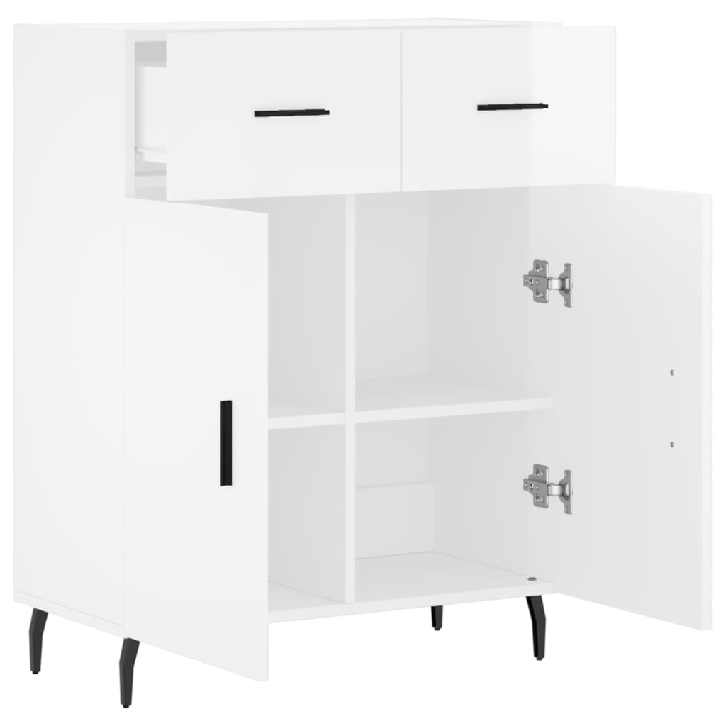 Sideboard Hochglanz-Weiß 69,5x34x90 cm Holzwerkstoff - Pazzar.ch