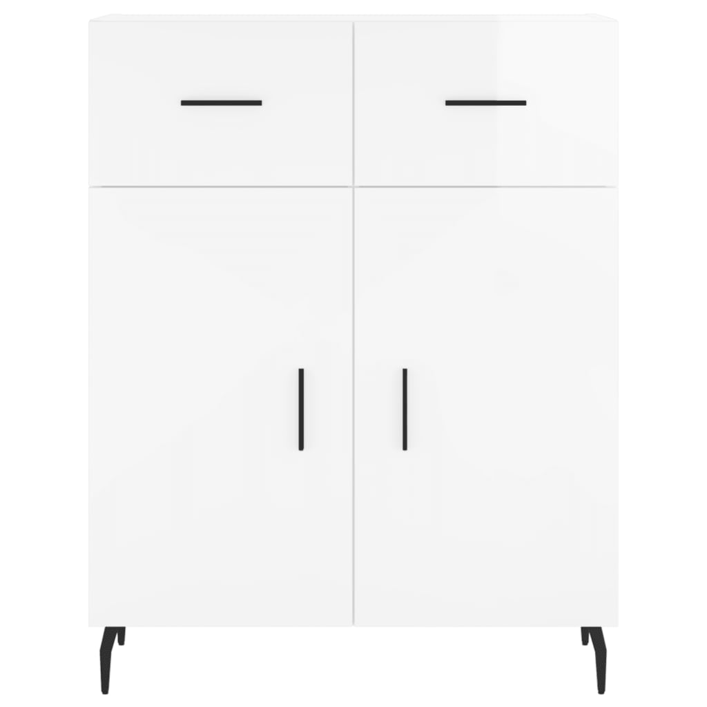 Sideboard Hochglanz-Weiß 69,5x34x90 cm Holzwerkstoff - Pazzar.ch