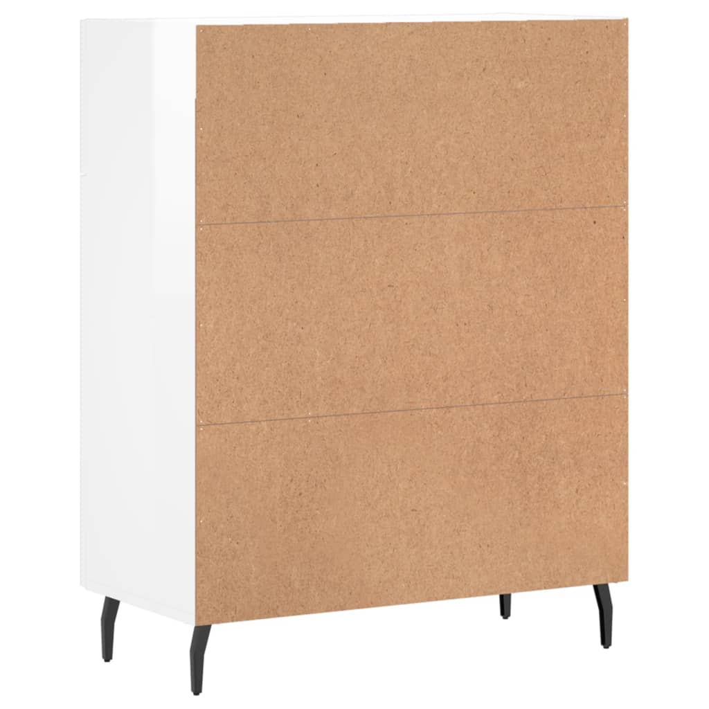 Sideboard Hochglanz-Weiß 69,5x34x90 cm Holzwerkstoff - Pazzar.ch