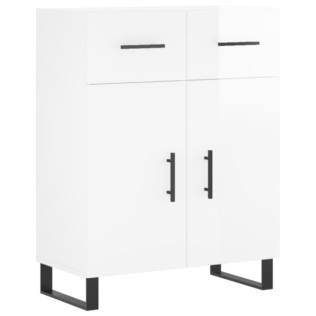 Sideboard Hochglanz-Weiß 69,5x34x90 cm Holzwerkstoff - Pazzar.ch