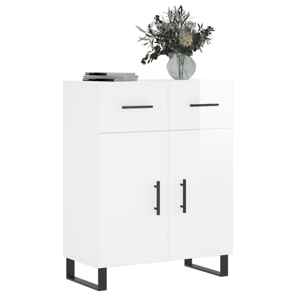 Sideboard Hochglanz-Weiß 69,5x34x90 cm Holzwerkstoff - Pazzar.ch