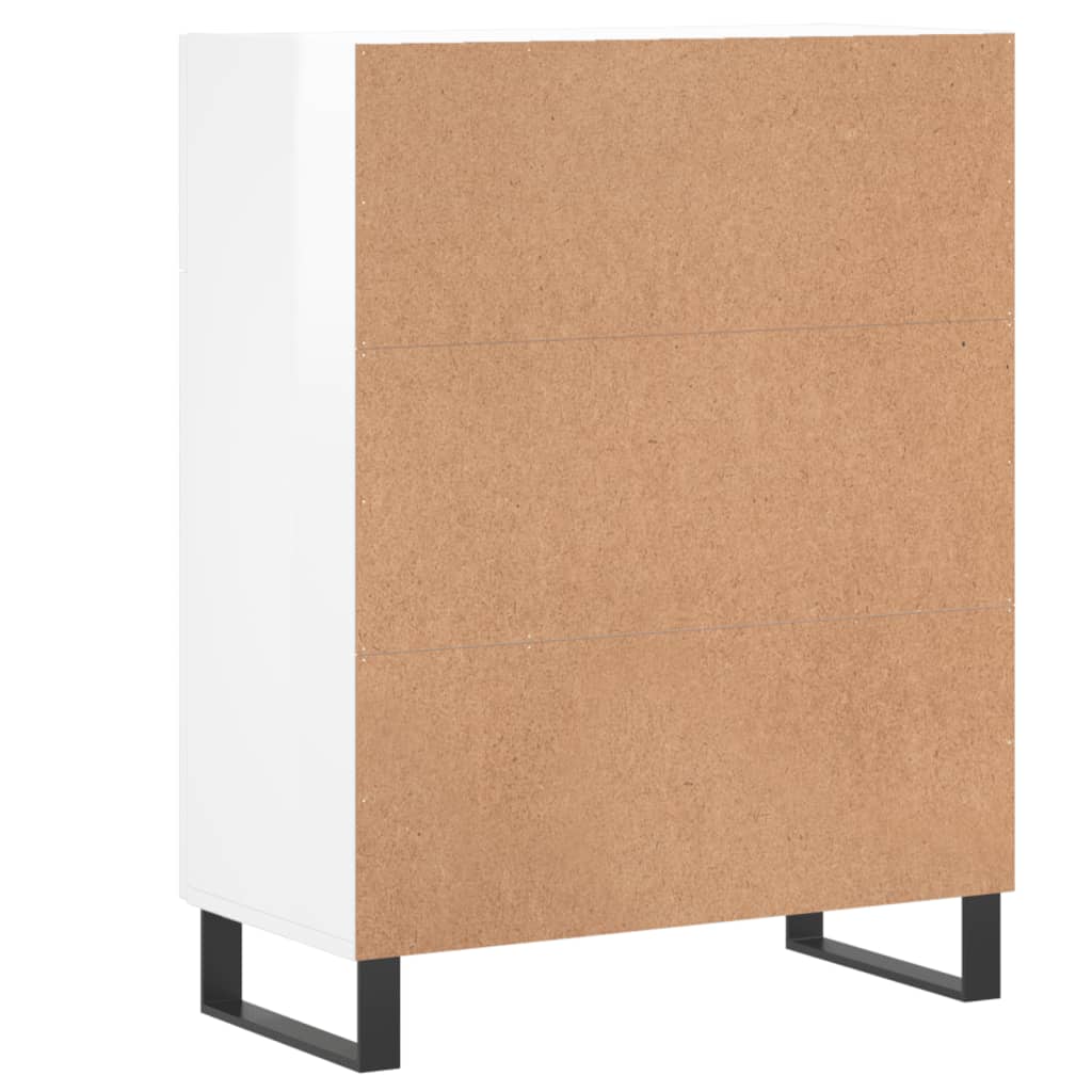 Sideboard Hochglanz-Weiß 69,5x34x90 cm Holzwerkstoff - Pazzar.ch