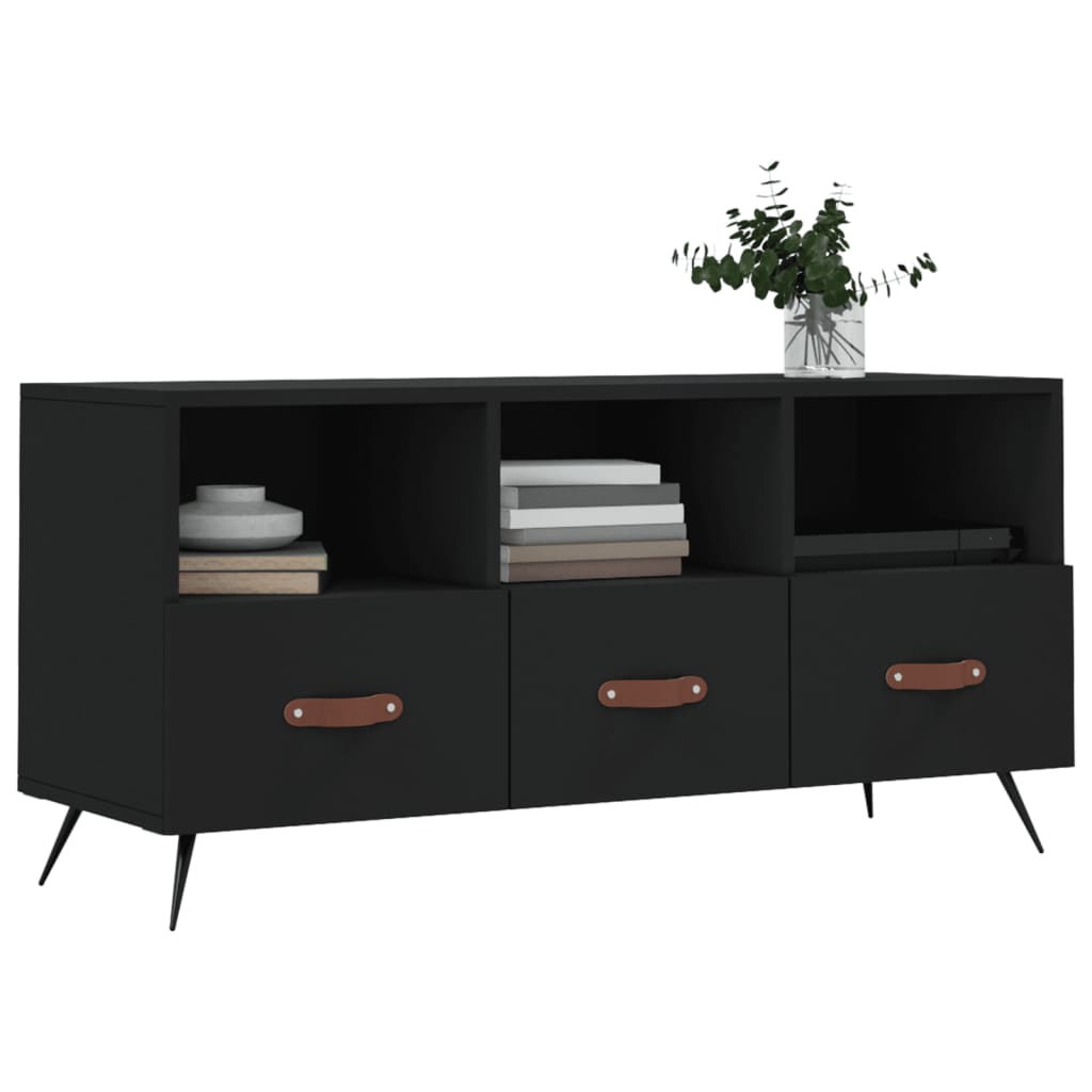 TV-Schrank Schwarz 102x36x50 cm Holzwerkstoff - Pazzar.ch