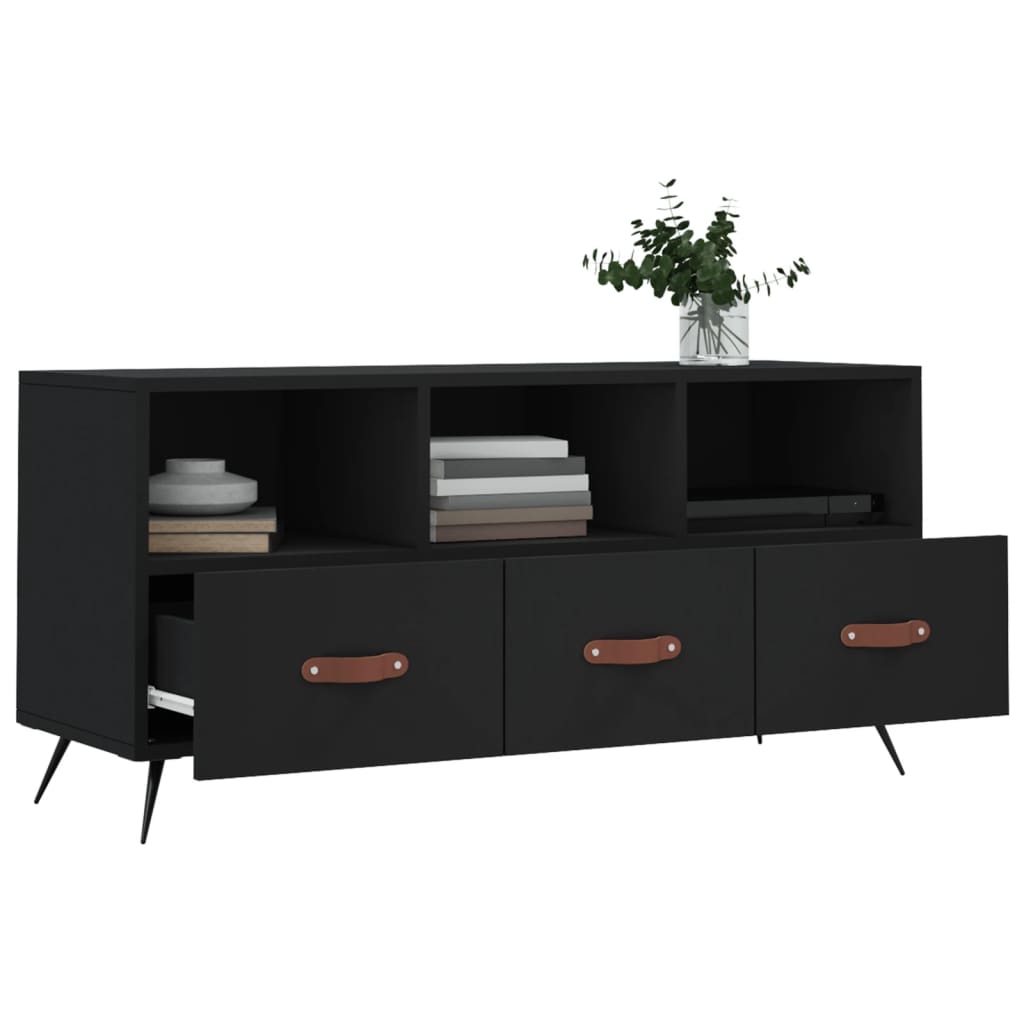 TV-Schrank Schwarz 102x36x50 cm Holzwerkstoff - Pazzar.ch