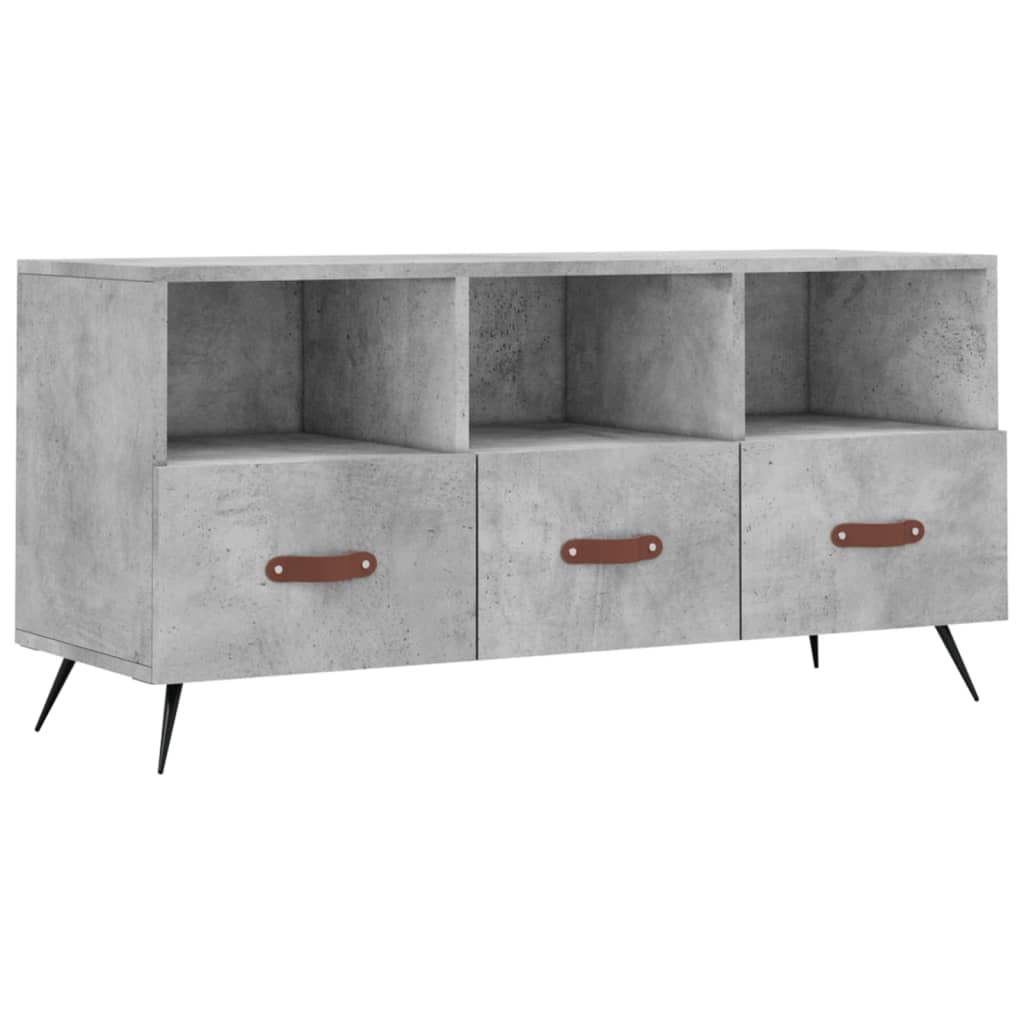 TV-Schrank Betongrau 102x36x50 cm Holzwerkstoff - Pazzar.ch