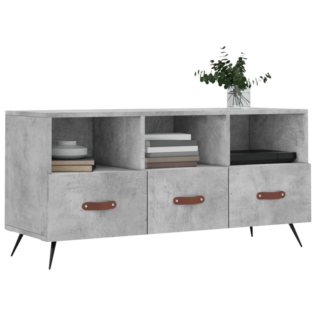 TV-Schrank Betongrau 102x36x50 cm Holzwerkstoff - Pazzar.ch