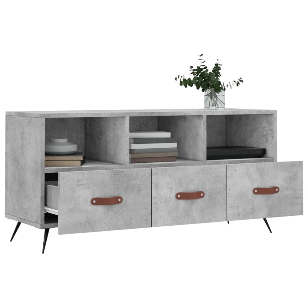 TV-Schrank Betongrau 102x36x50 cm Holzwerkstoff - Pazzar.ch