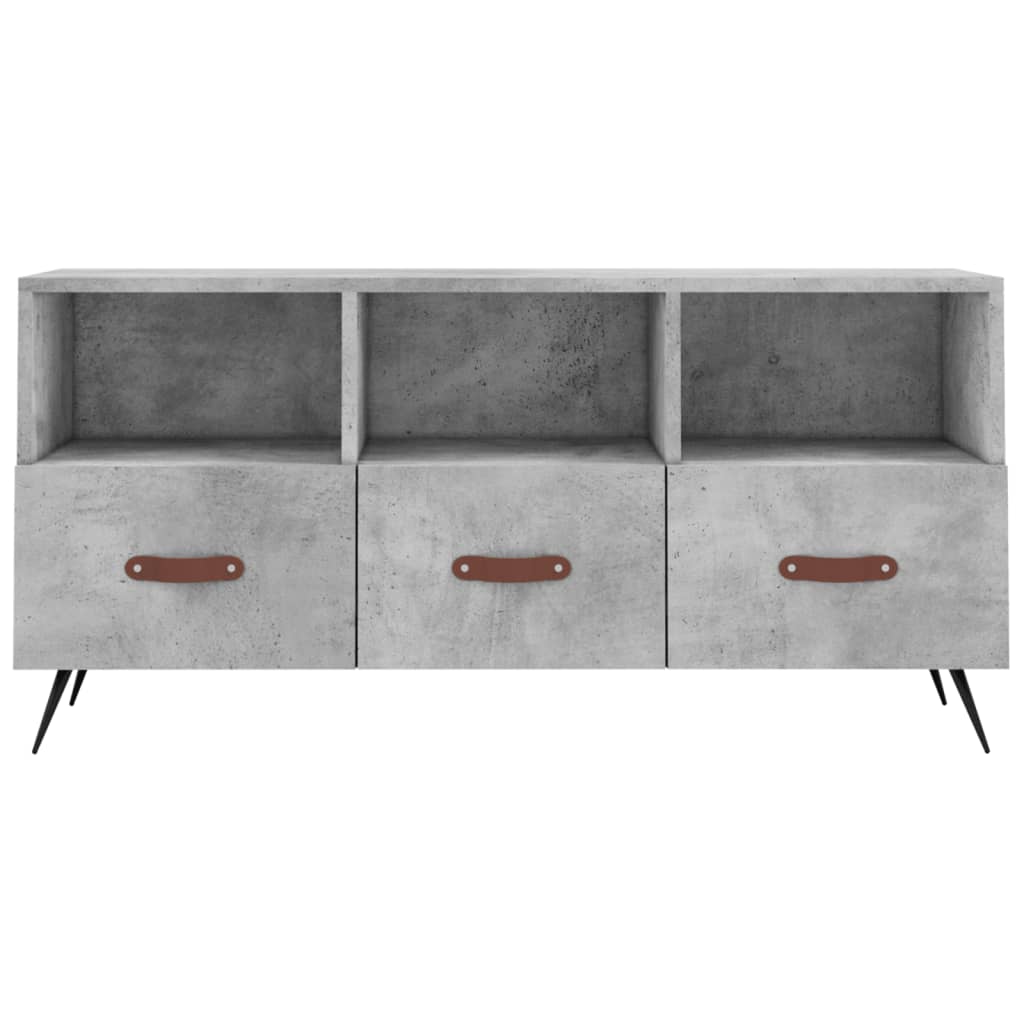 TV-Schrank Betongrau 102x36x50 cm Holzwerkstoff - Pazzar.ch