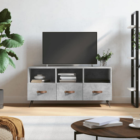 TV-Schrank Betongrau 102x36x50 cm Holzwerkstoff - Pazzar.ch
