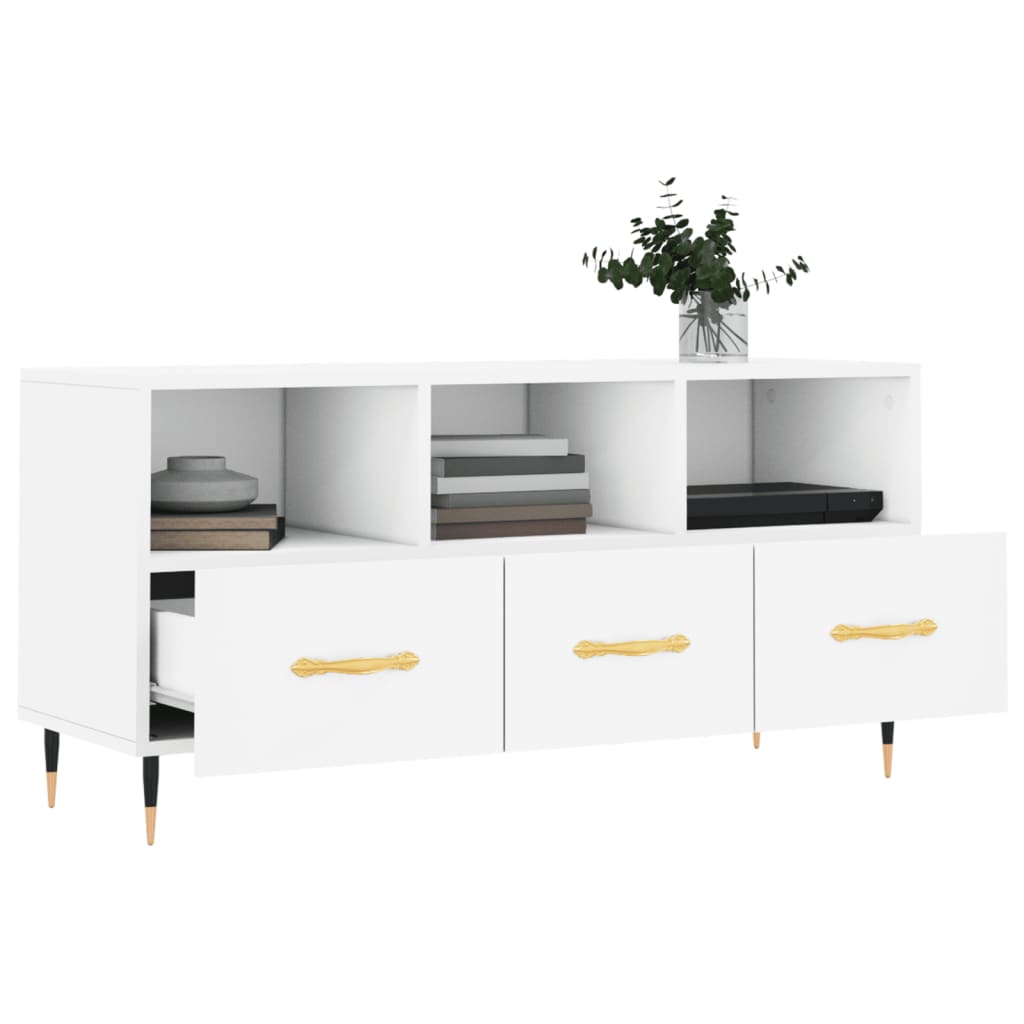 TV-Schrank Weiß 102x36x50 cm Holzwerkstoff - Pazzar.ch