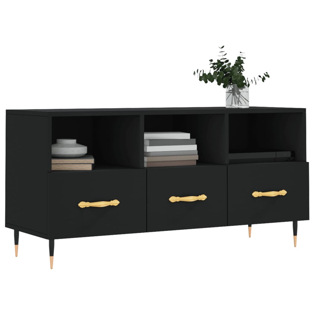 TV-Schrank Schwarz 102x36x50 cm Holzwerkstoff - Pazzar.ch