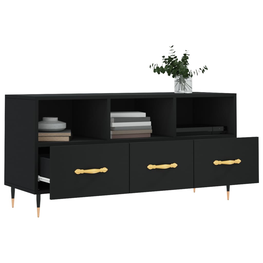 TV-Schrank Schwarz 102x36x50 cm Holzwerkstoff - Pazzar.ch