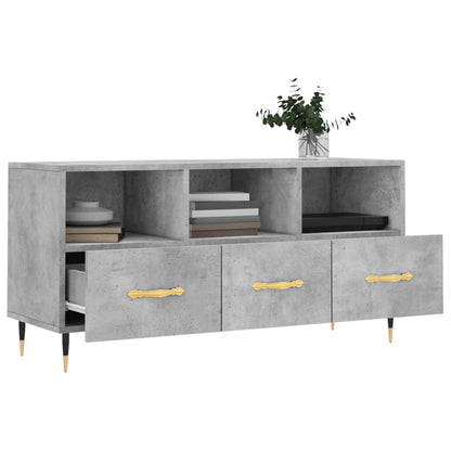 TV-Schrank Betongrau 102x36x50 cm Holzwerkstoff - Pazzar.ch