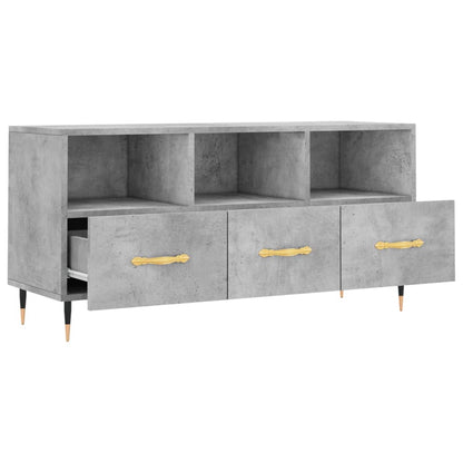 TV-Schrank Betongrau 102x36x50 cm Holzwerkstoff - Pazzar.ch