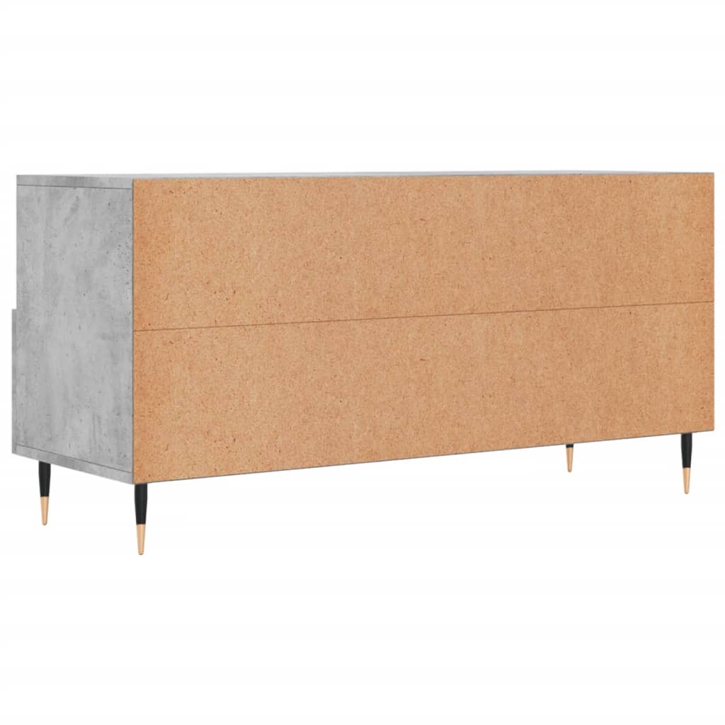 TV-Schrank Betongrau 102x36x50 cm Holzwerkstoff - Pazzar.ch