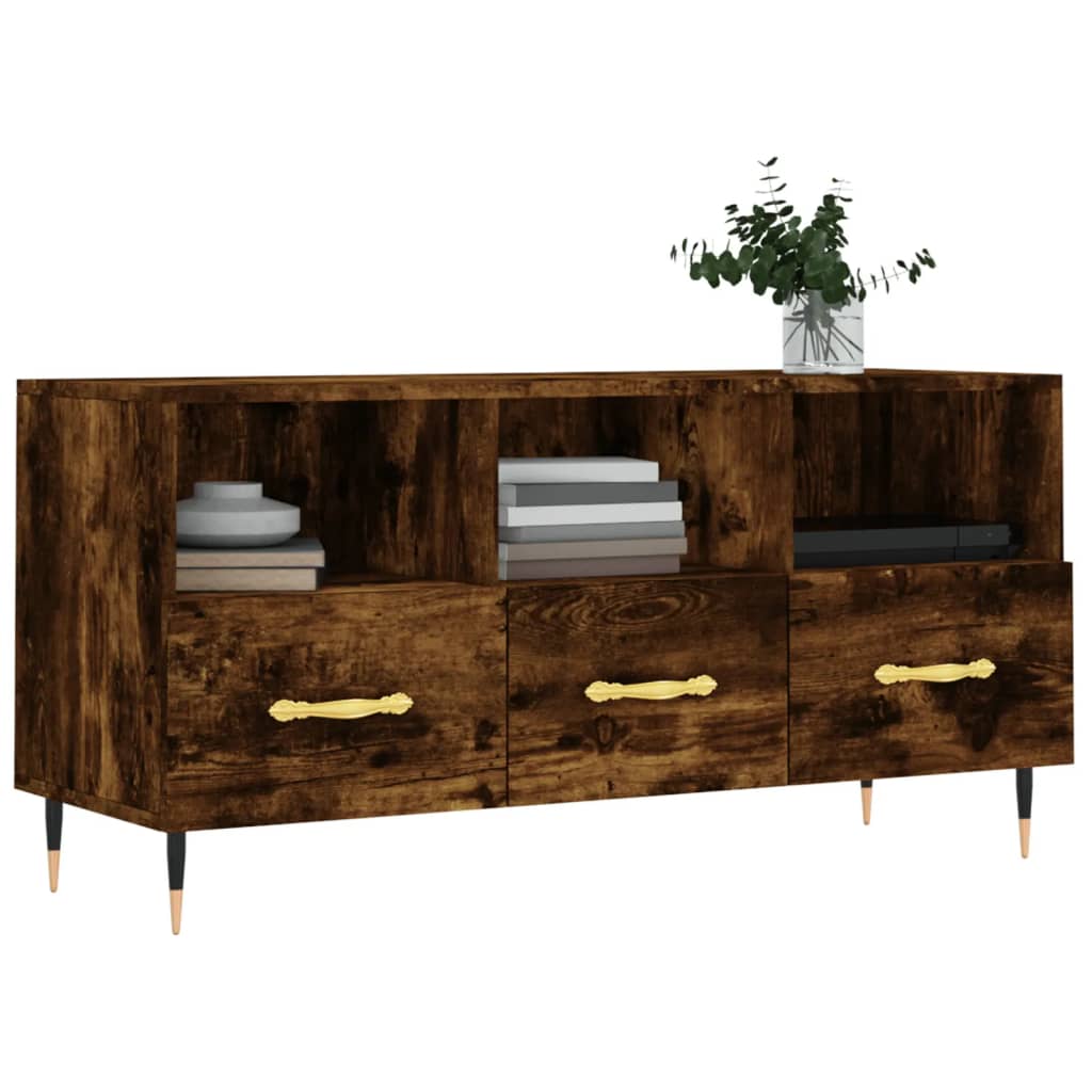 TV-Schrank Räuchereiche 102x36x50 cm Holzwerkstoff - Pazzar.ch