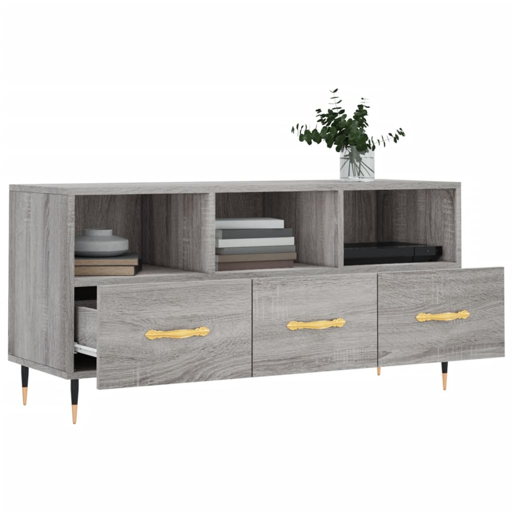TV-Schrank Grau Sonoma 102x36x50 cm Holzwerkstoff - Pazzar.ch