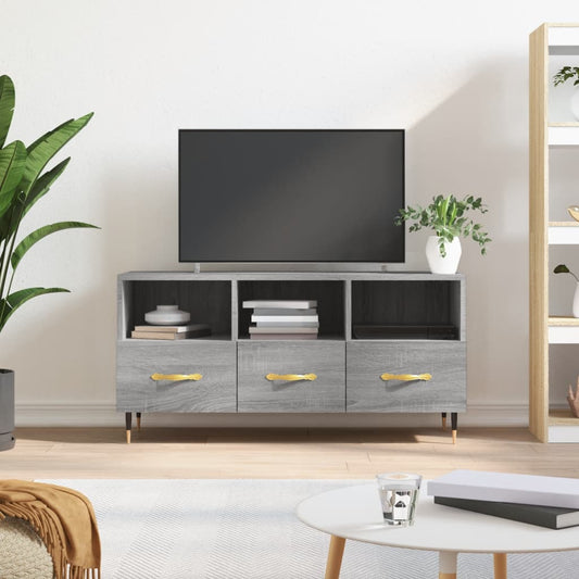 TV-Schrank Grau Sonoma 102x36x50 cm Holzwerkstoff - Pazzar.ch