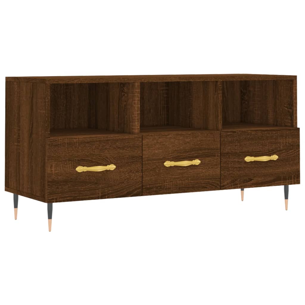 TV-Schrank Braun Eichen-Optik 102x36x50 cm Holzwerkstoff - Pazzar.ch