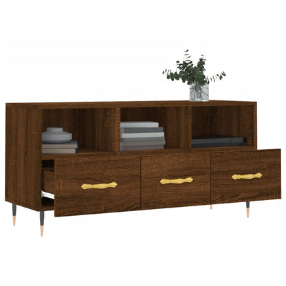 TV-Schrank Braun Eichen-Optik 102x36x50 cm Holzwerkstoff - Pazzar.ch