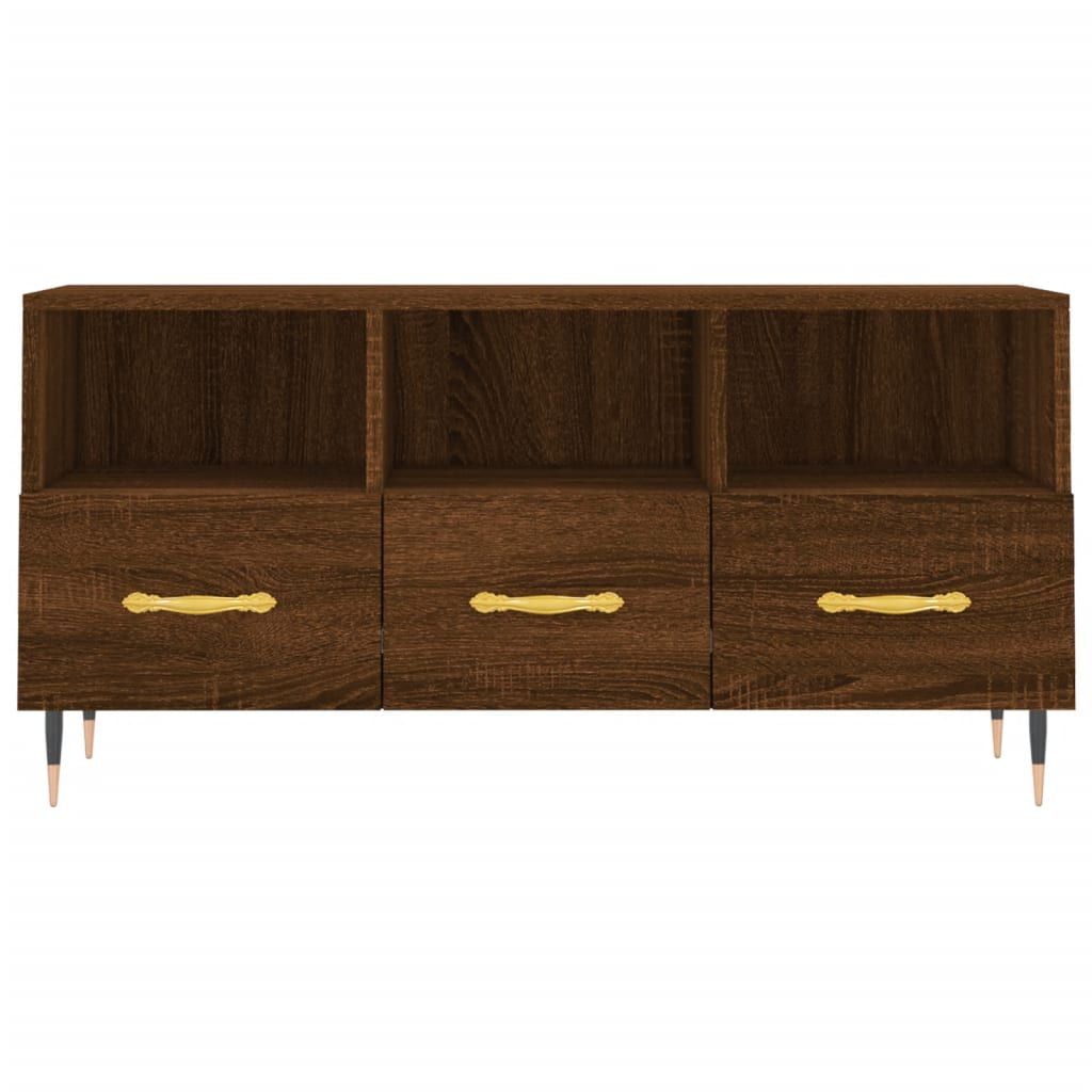 TV-Schrank Braun Eichen-Optik 102x36x50 cm Holzwerkstoff - Pazzar.ch