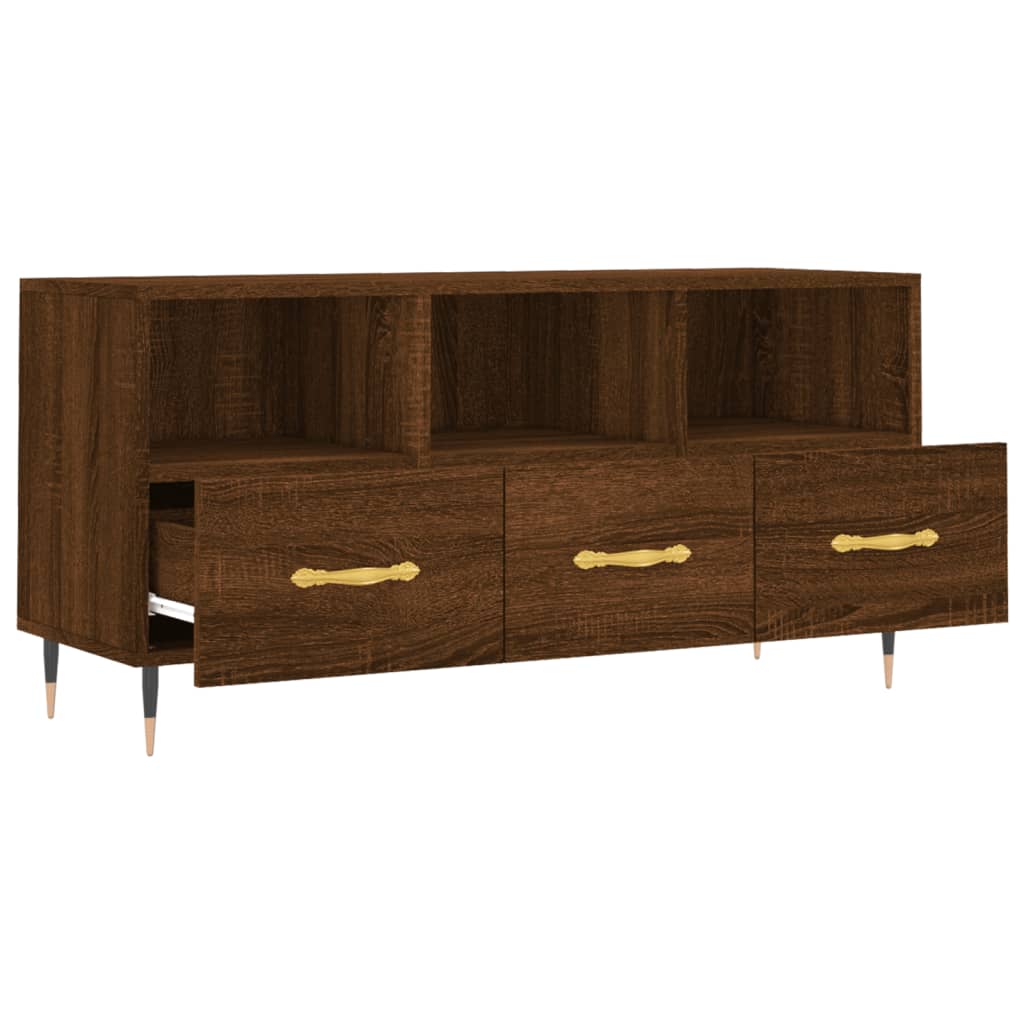 TV-Schrank Braun Eichen-Optik 102x36x50 cm Holzwerkstoff - Pazzar.ch